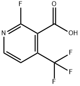 2-Fluoro-4-(trifluoromethyl)pyridine-3-carboxylicacid Struktur