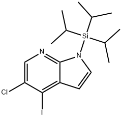 5-CHLORO-4-IODO-1-(TRIISOPROPYLSILYL)-1H-PYRROLO[2,3-B]PYRIDINE Structure
