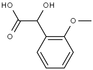 DL-2-甲氧基-Α-羟基苯乙酸 结构式