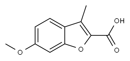 6-甲氧基-3-甲基苯并呋喃-2-甲酸,10410-29-4,结构式