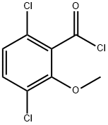 3,6-ジクロロ-2-メトキシ安息香酸クロリド 化学構造式