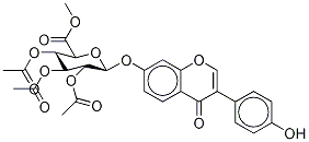 3-(4-羟基苯基)-4-氧代-4H-1-苯并吡喃-7-基 BETA-D-吡喃葡糖苷酸甲酯 2,3,4-三乙酸酯, 1041134-15-9, 结构式