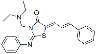 (5Z)-5-cinnamylidene-3-(diethylaminomethyl)-2-phenylimino-thiazolidin- 4-one Structure
