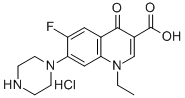 Norfloxacin hydrochloride 化学構造式
