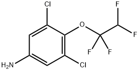 3,5-ジクロロ-4-(1,1,2,2-テトラフルオロエトキシ)アニリン 化学構造式