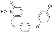 6-[[4-(4-クロロフェノキシ)フェノキシ]メチル]-1-ヒドロキシ-4-メチルピリジン-2(1H)-オン 化学構造式