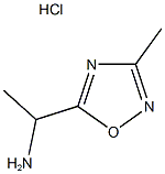 1-(3-メチル-1,2,4-オキサジアゾール-5-イル)エタンアミン 化学構造式