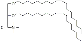 トリメチル[2,3-(ジオレイルオキシ)プロピル]アンモニウムクロリド 化学構造式