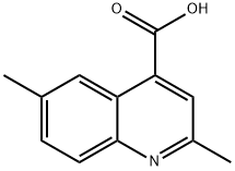 2,6-ジメチルキノリン-4-カルボン酸 化学構造式