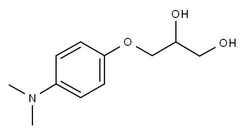 1,2-Propanediol, 3-(p-(dimethylamino)phenoxy)- Structure