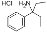 3-フェニル-3-ペンチルアミン塩酸塩 化学構造式