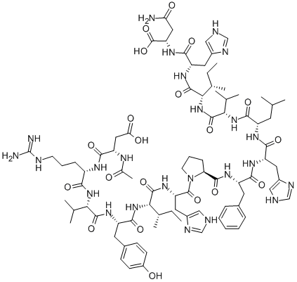 AC-ASP-ARG-VAL-TYR-ILE-HIS-PRO-PHE-HIS-LEU-VAL-ILE-HIS-ASN,104180-27-0,结构式