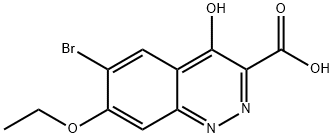 6-bromo-7-ethoxy-4-hydroxycinnoline-3-carboxylic acid 化学構造式