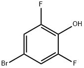 4-ブロモ-2,6-ジフルオロフェノール 化学構造式