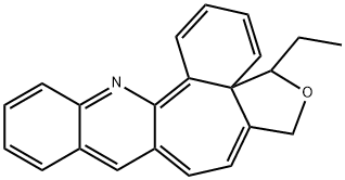 5-乙基-6,7-二氢苯并[6,7]呋喃并[3',4':5,6]环庚烷并[1,2-B]喹啉,1042-81-5,结构式