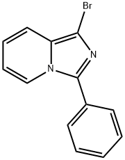 1-ブロモ-3-フェニルイミダゾ[1,5-a]ピリジン 化学構造式
