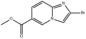 2-ブロモイミダゾ[1,2-A]ピリジン-6-カルボン酸メチル 化学構造式