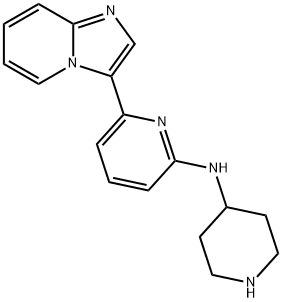 6-Imidazo[1,2-a]pyridin-3-yl-N-4-piperidinyl-2-pyridinamine Structure