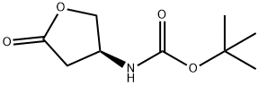 (S)-3-BOC-アミノ-Γ-ブチロラクトン 化学構造式