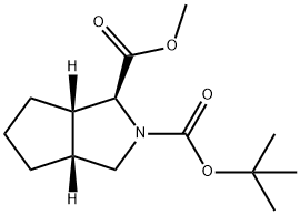 (1S,3AR,6AS)-六氢环戊二烯并[C]吡咯-1,2(1H)-二甲酸 2-叔丁酯 1-甲酯, 1042330-85-7, 结构式