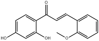 2-メトキシ-2′,4′-ジヒドロキシカルコン 化学構造式