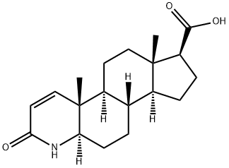 4-Aza-5a-androstan-1-ene-3-one-17b-carboxylic acid Struktur