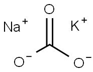 炭酸カリウムナトリウム(炭酸ナトリウムカリウム) 化学構造式