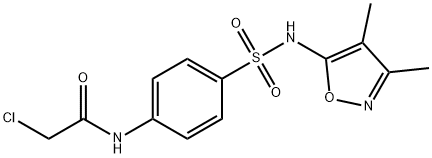 N-[4-[(3,4-ジメチルイソオキサゾール-5-イル)スルファモイル]フェニル]-2-クロロアセトアミド 化学構造式