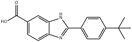 2-(4-tert-Butyl-phenyl)-1H-benzimidazole-5-carboxylic acid Struktur