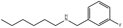 3-フルオロ-N-N-ヘキシルベンジルアミン 化学構造式