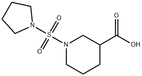 1-(pyrrolidin-1-ylsulfonyl)piperidine-3-carboxylic acid Structure