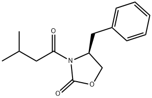 4-Benzyl-3-(3-methyl-butyryl)-oxazolidin-2-one 化学構造式