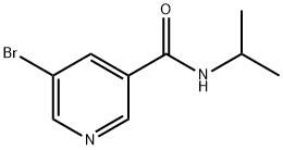 5-ブロモ-N-イソプロピルニコチンアミド 化学構造式