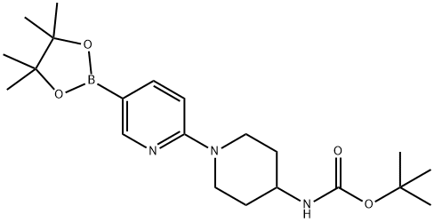 2-[4-(Boc-氨基)-1-哌啶基]吡啶-5-硼酸频哪醇酯,1042917-44-1,结构式