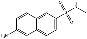 N-メチル-2-アミノ-6-ナフタレンスルホンアミド 化学構造式