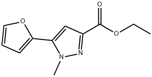 5-(2-フリル)-1-メチル-1H-ピラゾール-3-カルボン酸エチル 化学構造式