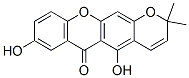 5,8-Dihydroxy-2,2-dimethyl-2H,6H-pyrano[3,2-b]xanthen-6-one Struktur
