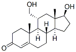 11β,17β-ジヒドロキシ-17α-メチルアンドロスタ-4-エン-3-オン 化学構造式