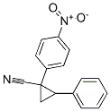 1-(p-ニトロフェニル)-2-フェニルシクロプロパンカルボニトリル 化学構造式