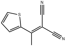 2-シアノ-3-(2-チエニル)-2-ブテンニトリル 化学構造式