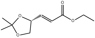 (R)-反式-3-(2,2-二甲基-1,3-二氧杂环戊烷-4-基)丙烯酸乙酯, 104321-62-2, 结构式