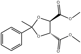 (2R,3R)-2,3-O-(1-フェニルエチリデン)-L-酒石酸ジメチル 化学構造式