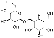 7-O-BETA-D-GLUCOPYRANOSYL-ALPHA-HOMONOJIRIMYCIN Struktur