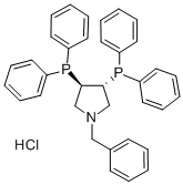 1-ベンジル-3β,4α-ビス(ジフェニルホスフィノ)ピロリジン 化学構造式