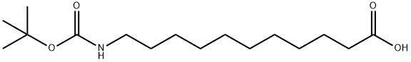 叔丁氧羰基-11-氨基十一烷酸,10436-25-6,结构式