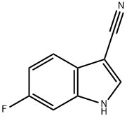 6-氟-1H-吲哚-3-甲腈 结构式