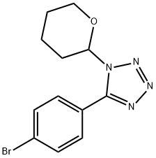 5-(4-bromophenyl)-1-(tetrahydro-2H-pyran-2-yl)tetrazole 化学構造式