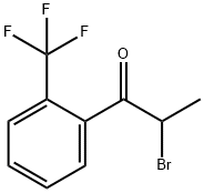 2′-(トリフルオロメチル)-α-ブロモプロピオフェノン 化学構造式