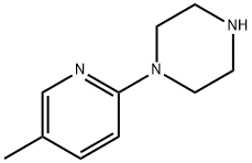 1-(5-メチル-2-ピリジニル)ピペラジン 化学構造式