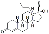 (17R)-17-ヒドロキシ-13-プロピル-18,19-ジノルプレグナ-4-エン-20-イン-3-オン 化学構造式